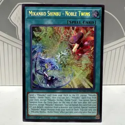 Yugioh TCG - Mikanko Shinbu - Noble Twins MZMU-EN019 Secret Rare 1st Edition - Image 1