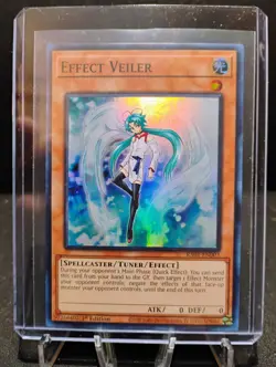 Yu-Gi-Oh Effect Veiler RA01-EN003 Super Rare 1st Edition Near Mint Condition - Image 1
