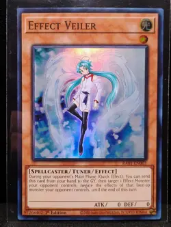 Yu-Gi-Oh Effect Veiler RA01-EN003 Super Rare 1st Edition Near Mint Condition - Image 3