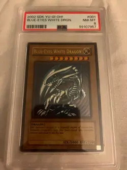 Blue-Eyes White Dragon SDK-001 Unlimited PSA 8 Max Saturation Non-Wavy - Image 1
