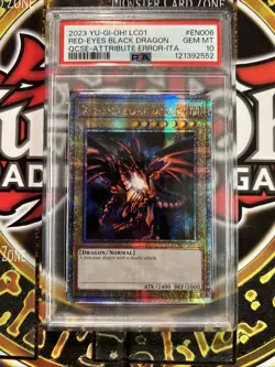 YuGiOh RED-EYES BLACK DRAGON #LC01-EN006🔥PSA 10🔥LIMITED ED-2023 QC SECRET RARE - Image 3