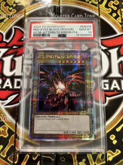 YuGiOh RED-EYES BLACK DRAGON #LC01-EN006🔥PSA 10🔥LIMITED ED-2023 QC SECRET RARE - Image 4