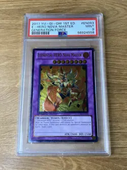 2011 YU-GI-OH! GENF-GENERATION FORCE #EN093 ELEMENTAL HERO NOVA MASTER PSA 9 - Image 1