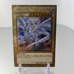 Blue-Eyes White Dragon MVP1-ENGV4 Secret Gold Rare Limited Edition Yugioh NM - Image 1