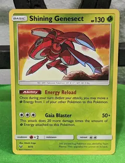 Shining Genesect - Pokemon Card 9/73 Shining Legends Ultra Rare Holo Full Art - Image 1