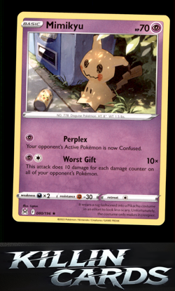 Mimikyu 080/196 Pokemon Rare SWSH11: Lost Origin Card NM - Image 1