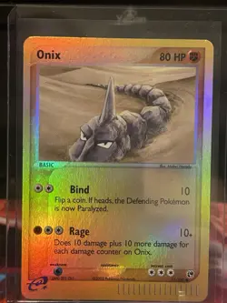 Pokemon TCG Onix 71/100 EX Sandstorm Reverse Holo Card 2003 NM/LP - Image 1
