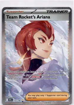 Pokemon Team Rocket's Ariana 237/182 Destined Rivals Special Illustration Rare - Image 1