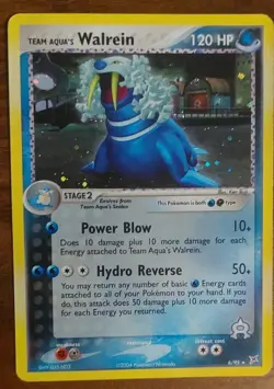 Team Aqua's Walrein 6/95 (Team Magma vs Team Aqua) Holo Vintage Pokemon Card LP - Image 1