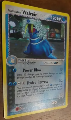 Team Aqua's Walrein 6/95 (Team Magma vs Team Aqua) Holo Vintage Pokemon Card LP - Image 3
