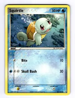 Squirtle - 063/100 Crystal Guardians #63 (2006) Common NM Pokemon - Image 1
