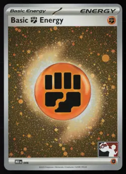 Pokemon Basic Fighting Energy - Cosmos Holo MEE 006 Prize Pack Series 8 - NM - Image 1