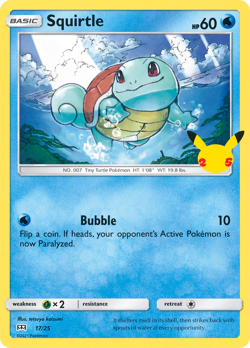 Squirtle 17/25 Holo McDonald's Collection 2021 Pokemon Holo NM/M - Image 1