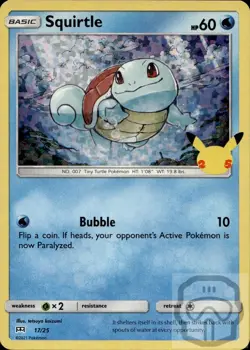 Squirtle 17/25 Holo McDonald's Collection 2021 Pokemon Holo NM/M - Image 3