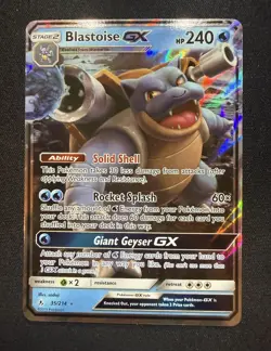 Pokemon Blastoise GX 35/214 SM-Unbroken Bonds Ultra Rare Holo 240 HP Stage 2 - Image 1