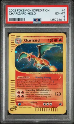 2002 POKEMON EXPEDITION #6 CHARIZARD-HOLO PSA 6 - Image 1
