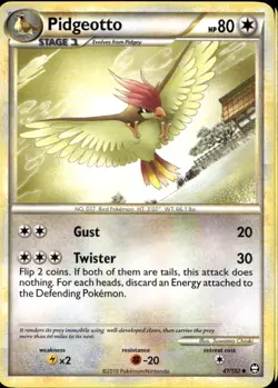 Pidgeotto 47/102 Uncommon HGSS Triumphant Pokemon - Image 1