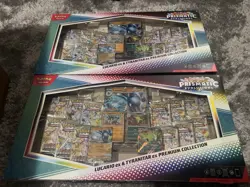 Pokemon Prismatic Evolutions Lucario Ex Tyranitar Ex Premium Collection Lot of 2 - Image 1
