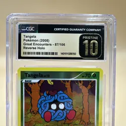 2008 Pokemon Great Encounters Tangela Reverse Holo 87/106 CGC 10 Pristine - Image 2