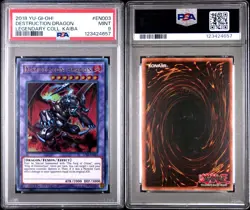 Yu-Gi-Oh Destruction Dragon PSA 9 MINT Legendary Collection Kaiba LC06-EN003 BGS - Image 2