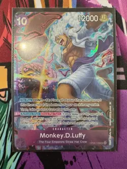 One Piece TCG Monkey.D.Luffy OP05-119 SEC Alt Art English with Free Gift - Image 1