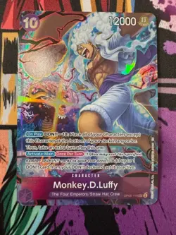 One Piece TCG Monkey.D.Luffy OP05-119 SEC Alt Art English with Free Gift - Image 2