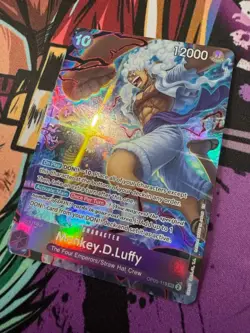 One Piece TCG Monkey.D.Luffy OP05-119 SEC Alt Art English with Free Gift - Image 3