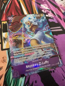 One Piece TCG Monkey.D.Luffy OP05-119 SEC Alt Art English with Free Gift - Image 4