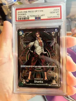 Shanks 2025 One Piece A Fist of Divine Speed #ST16-004 Special Art SP PSA 10 - Image 1