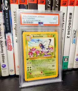 1999 Pokemon Jungle Butterfree 1st Edition PSA 9 Mint Vintage Card Slab Graded - Image 1