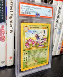 1999 Pokemon Jungle Butterfree 1st Edition PSA 9 Mint Vintage Card Slab Graded - Image 2