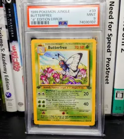 1999 Pokemon Jungle Butterfree 1st Edition PSA 9 Mint Vintage Card Slab Graded - Image 3
