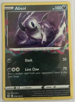 Absol Crown Zenith Reverse Holo Card 076/159 NM Condition - Image 1