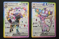 Pokemon TCG Prismatic Evolutions Promo Cards Umbreon EX 176, Espeon EX 175 [b] - Image 1