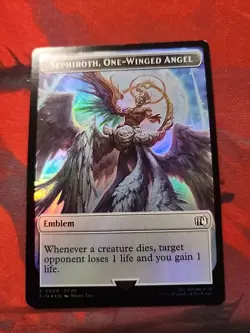Emblem - Sephiroth, One-Winged Angel / Robot Warrior Double-Sided Token Foil - Image 1