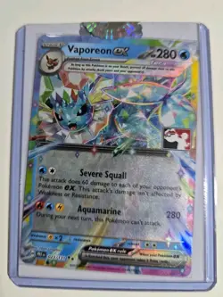 Pokemon Vaporeon ex - Prize Pack - Series One - Double Rare 023/131 - Image 3