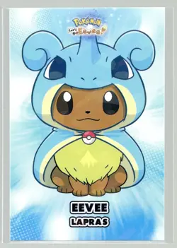 Pokemon Lets Go Eevee Database Set *LAPRAS* Poncho CRACKED ICE Holo - Image 1
