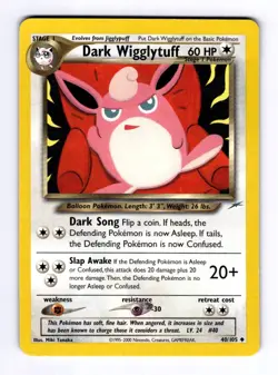 Dark Wigglytuff Neo Destiny #040 (2001) Uncommon NM Pokemon - Image 1