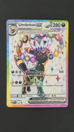Umbreon ex SVP 176 Pokemon Prismatic Evolutions Figure Collection Promo, (NM) - Image 1