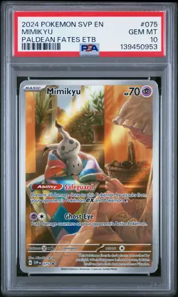 2024 POKEMON SVP EN-SV BLACK STAR PROMO #075 MIMIKYU PSA 10 - Image 1