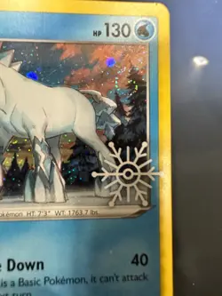 Pokemon TCG Glastrier 051/196 Holo Lost Origin Snowflake Promo Stamp - SWIRL! - Image 2