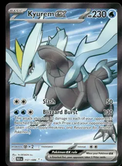 Pokemon Cards Kyurem ex 157/086 Black Bolt Ultra Rare NM - Image 1