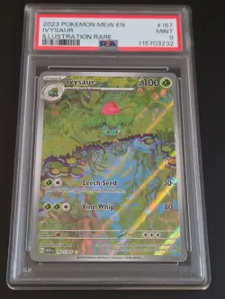 Pokemon Ivysaur 167 Illustration Rare 151 2023 PSA 9 Mint - Image 1