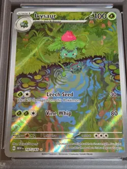 Pokemon Ivysaur 167 Illustration Rare 151 2023 PSA 9 Mint - Image 2