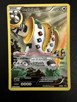 Pokemon TCG Regigigas XY82 XY Promo Full Art Holo Basic HP 130 Gigas Punch 2015 - Image 1