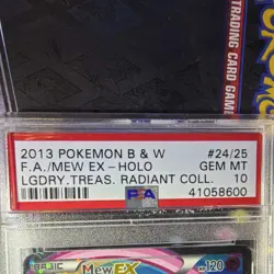 Pokemon 2013 Mew EX Full Art Holo RC24/RC25 Legendary Treasures Radiant PSA 10 - Image 3