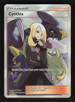 Cynthia SV82/SV94 Hidden Fates Holo Full Art Pokemon Card - Image 1
