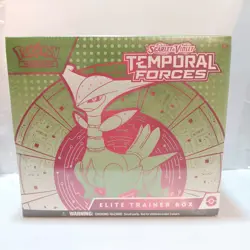 Pokemon Scarlet & Violet Temporal Forces Elite Trainer Box Iron Leaves Ex Sealed - Image 1