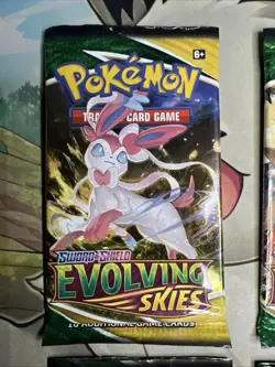 Evolving Skies Booster Pack Art Set (4) EMPTY - Pokemon 2021 Pokemon TCG Rare - Image 2