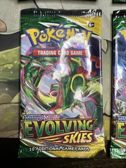 Evolving Skies Booster Pack Art Set (4) EMPTY - Pokemon 2021 Pokemon TCG Rare - Image 3
